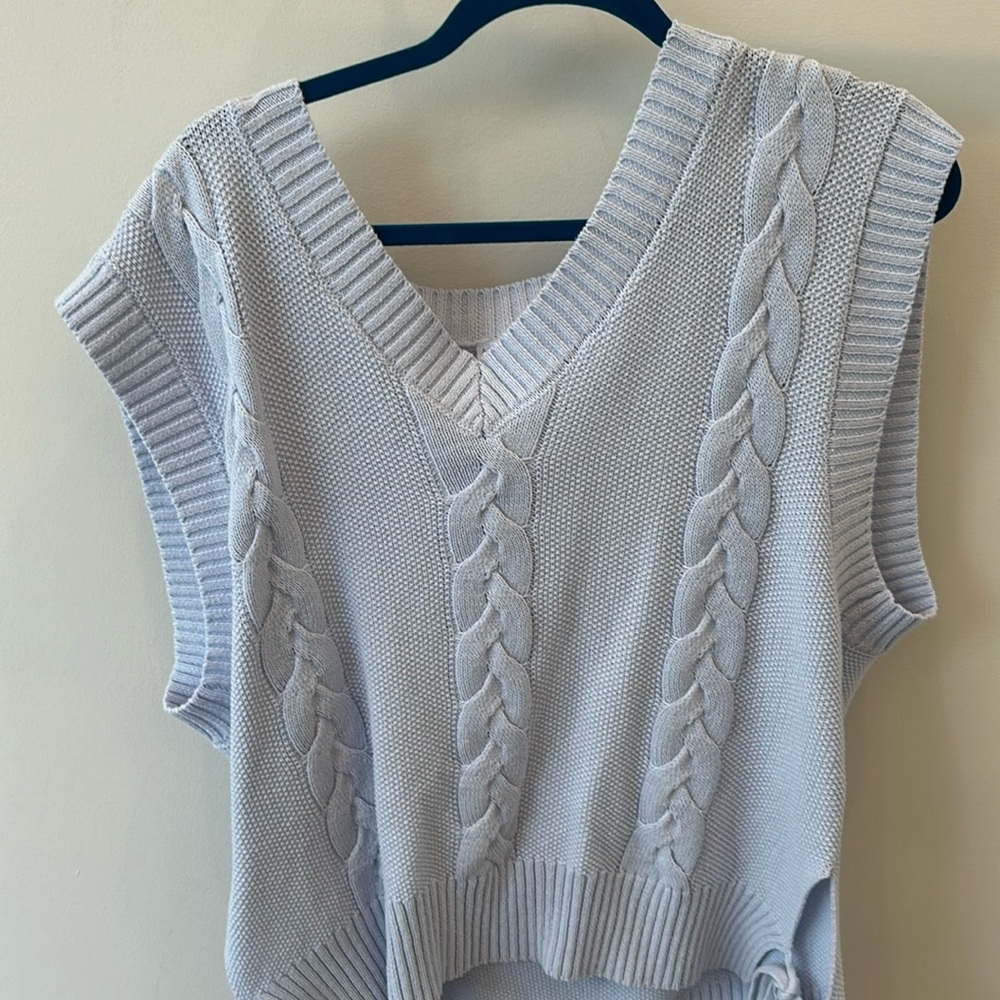 Light blue sweater top